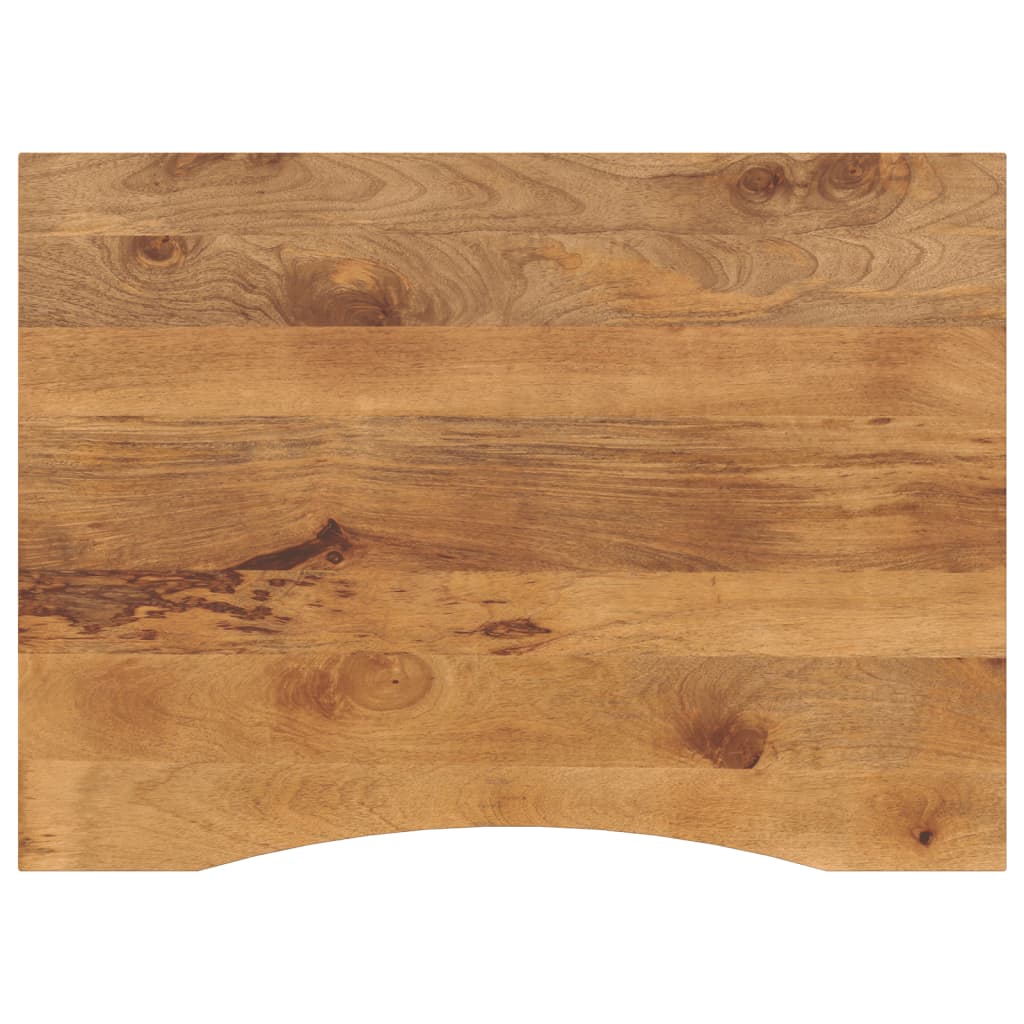 Massive Mangoholz-Schreibtischplatte mit Ausschnitt 110 x 80 x 2,5 cm