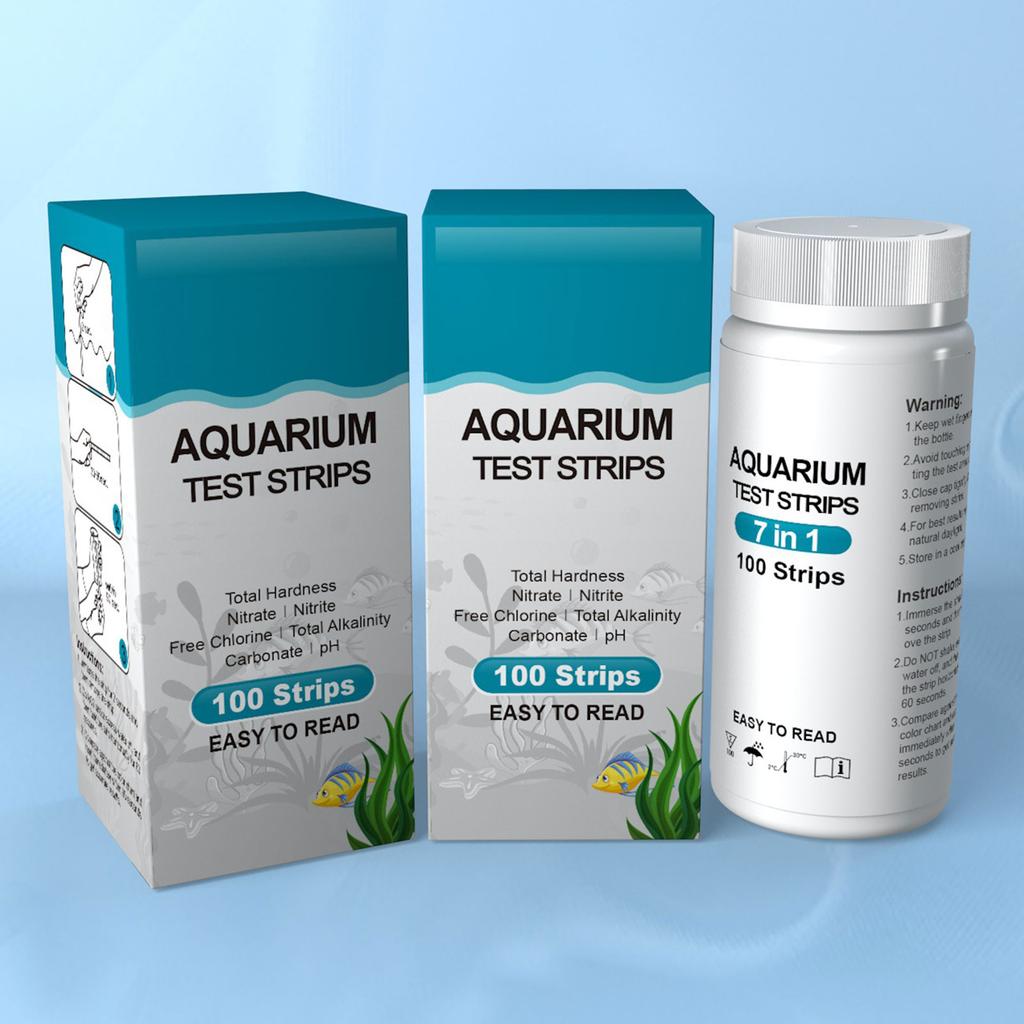 100Pcs Fish Tank Water Quality Test Strips Water Tester Paper Freshwater Saltwater Aquarium Water Test Strips