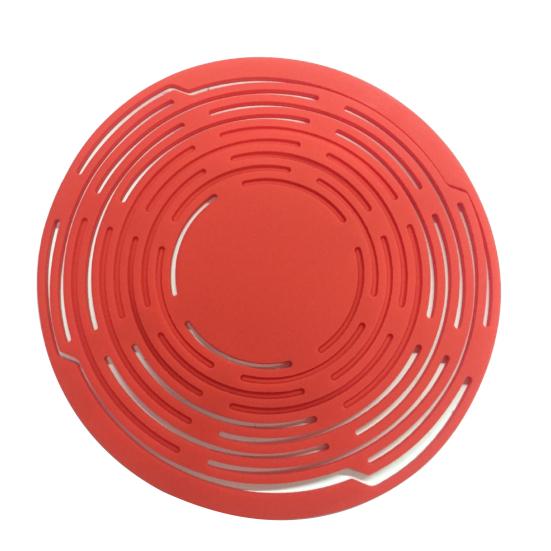 

Silicone Wine Carrier Bag Multi-Use Storage Bag Drink Holder Mesh Coaster Kitchen Basket with Handle for Wine Bottle Fruits Hot Dishes червоний