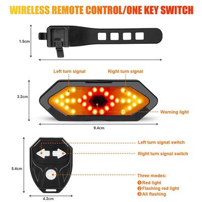 Rücklicht Blinker Radfahren Wasserdichtes Sicherheitslicht USB wiederaufladbares Fahrrad