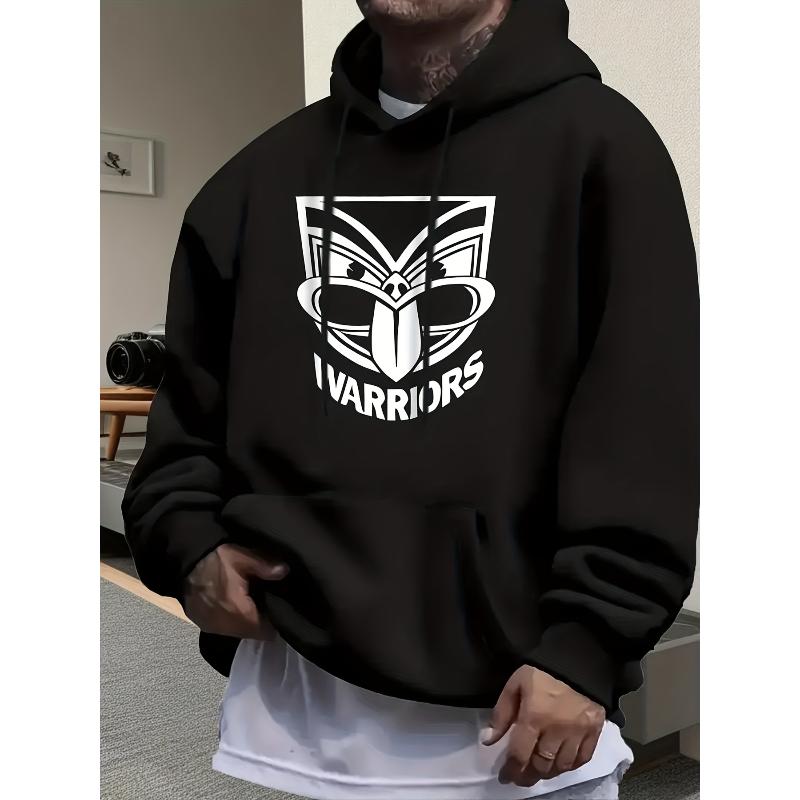 Men s Loose Fit Warm Hoodie, Polyester Fabric, Pullover Hooded Sweatshirt  for Active Lifestyle S