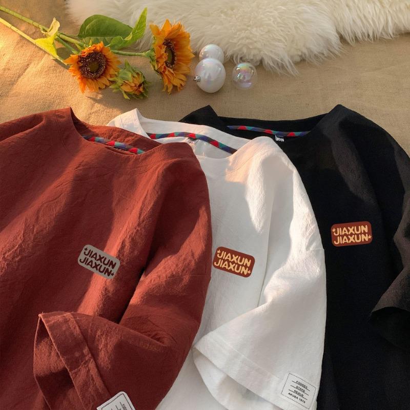 Mens Fashion Loose Crew Neck Short Sleeve Casual Daily Summer T Shirt