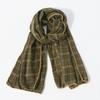 Men's Classic Checkered Patchwork Soft Fleece Scarf New Arrival Versatile Textured Warm Winter Scarves