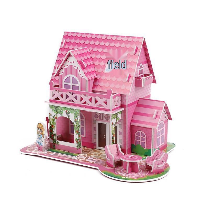 

DIY 3D Puzzle Model Toy for Kids: Handmade Interlocking Miniature House Gift for Boys and Girls