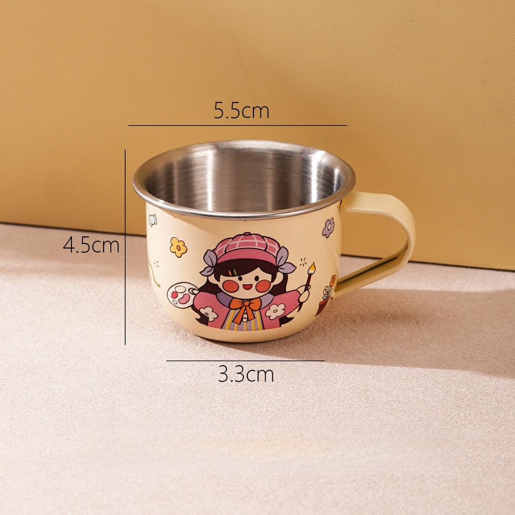 Food Grade 316L Stainless Steel Kids Cup Open Top Drinking Mug for Baby Toddler Training Cup BPA Free Durable Lightweight