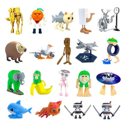 Kreative Gelenkfigur Tungtungtung Sahur 3D-Druck Holz Strichmännchen Figur Desktop Arm Bewegliche Actionfigur Sammlerstück
