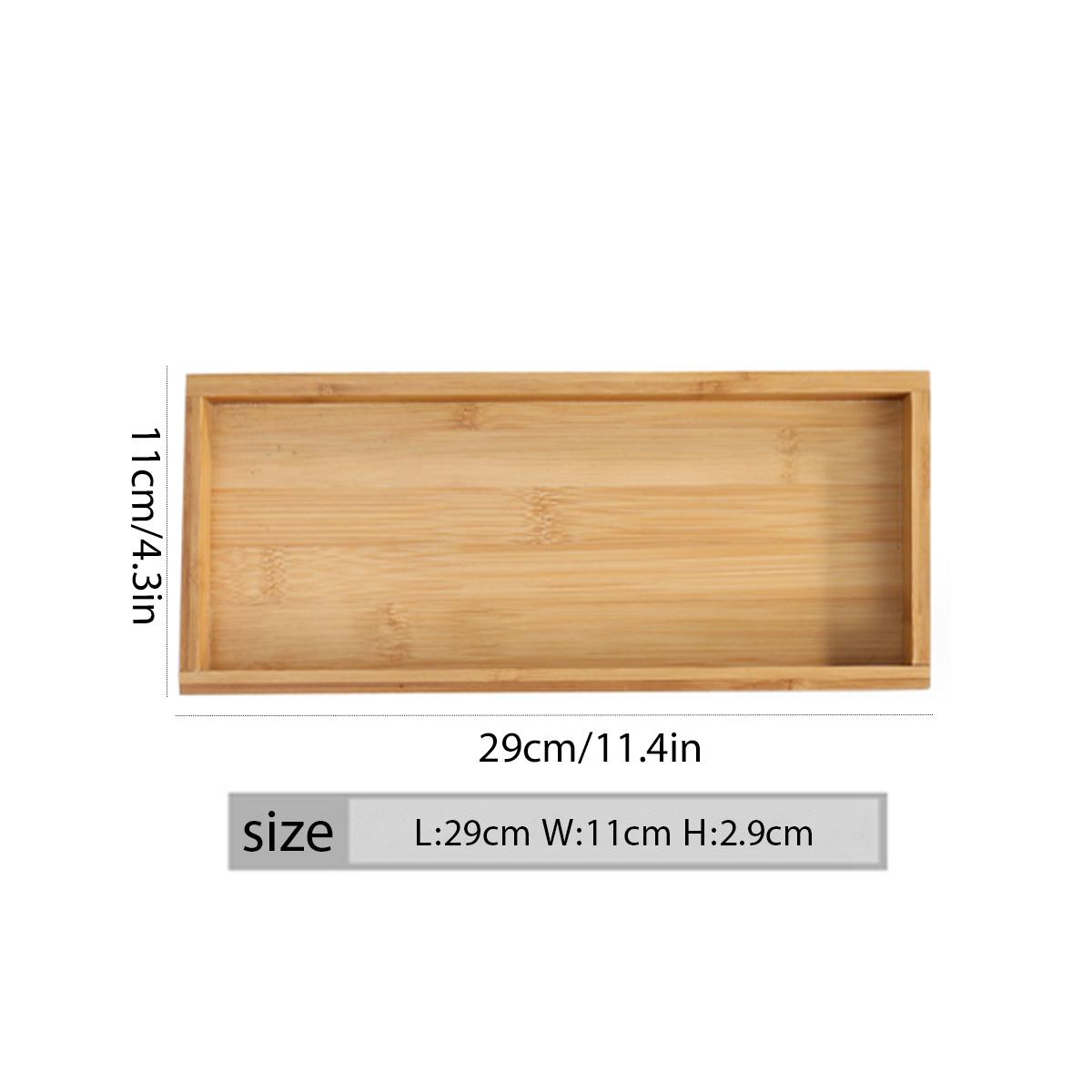 

Бамбуковий лоток для ванної кімнати Туалетний бак Туалетний лоток Багаторазовий дозатор мила Стелаж для зберігання туалетного паперу Лоток для їжі, кави та закусок