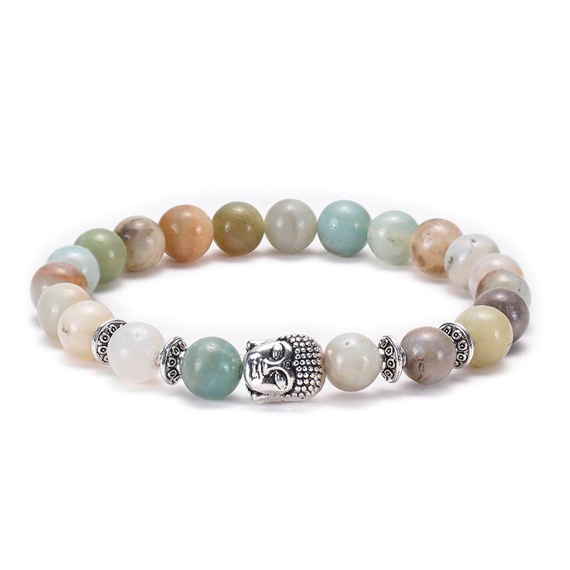 

JYL TS Bracelet Animal Head Elastic Design Brings Boldness & Charm Buddha head античний білий колір