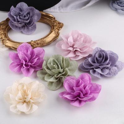 Korean Cute Candy-Color Pleated Peony Fabric for DIY Hair and Shoe Accessories