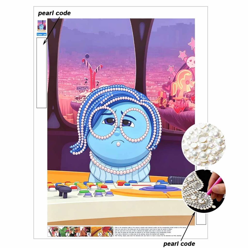 Disney Pearl Painting Inside Out Creative Pearl Art Painting 5D DIY Pearl Embroidery Mosaic Cross Stitch Kit Home Decoration Based On Youyou
