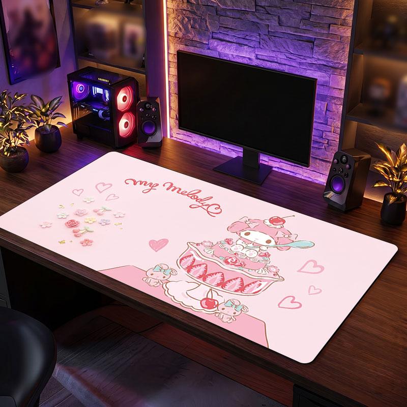 Big Mouse PadMy Melody Extended Soft Desk Mat Gaming Office Computer Table Decor Mat