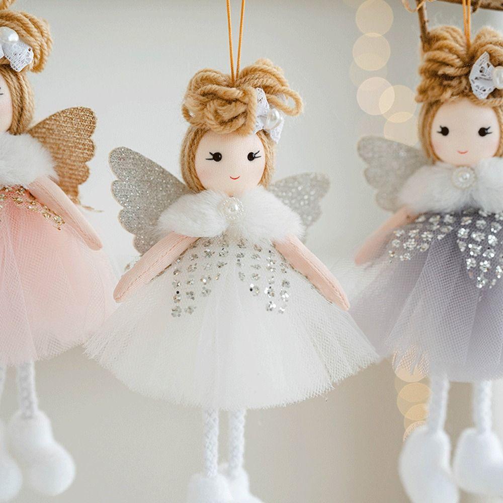 Soft Wings Angel Girl Pendant Cartoon Christmas Tree Hanging Decoration  New Year Festival Gifts