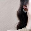 Elegant Maillard Coffee Color Geometric Earrings for Women - Autumn/Winter Collection
