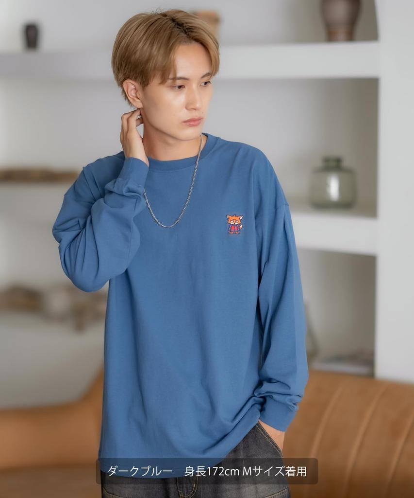 IMPROMES Casual SIDEWAYSTANCE Embroidered Downer Fox Long Sleeve T-Shirt, Men's, White