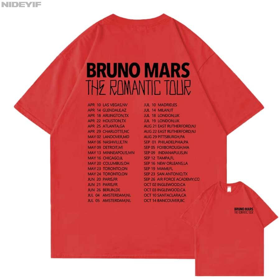 Bruno Mars The RoUnisextic Tour T Shirt for Unisex Women Hiphop Streetwear Oversized Tops 100 Cotton TShirt BM3