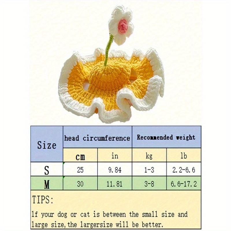 1PC Handmade Soft Breathable Crochet Sun Hat For Small Dogs And Cats Under 8kg Summer Beach Outdoor UV Protection Pet Accessories Fashion