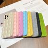 Solid Color Three-dimensional Grid Is Suitable for Apple 17 Anti-drop Mobile Phone Case iPhone16PROMAX Lens All-inclusive Protective Case.
