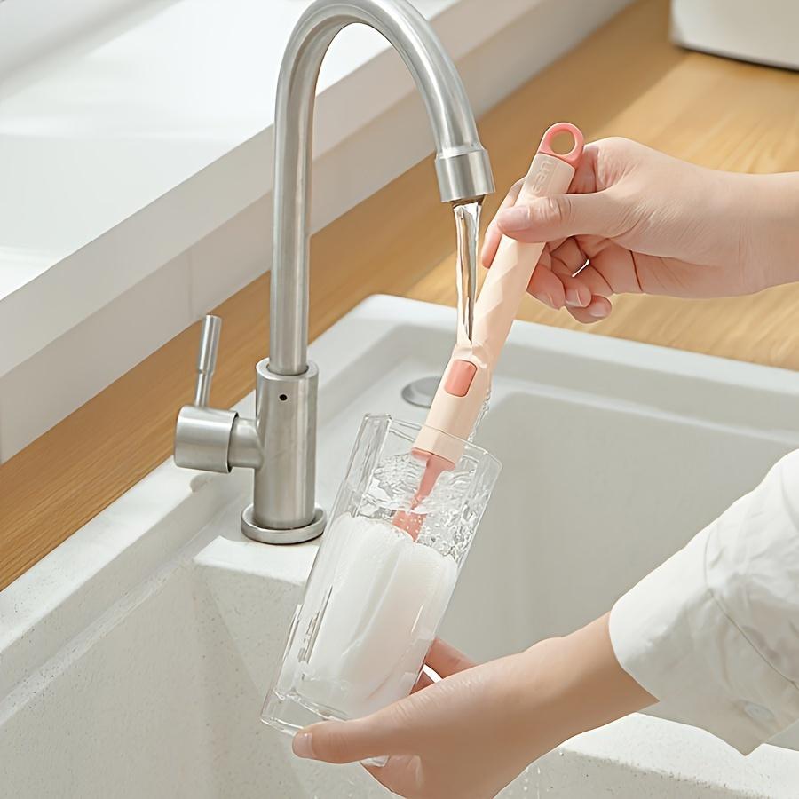 Sponge Cleaning Cup Brush Long Handle for Coffee Glasses Pot Milk Cup Mugs Wine Bottle Baby Bottle Kitchen Dish Washing