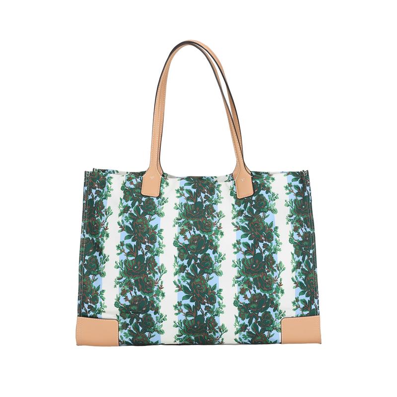 TORY BURCH Ella 44 Magnetic closure vine print artificial leather nylon polyester Tote bag Tote bag shopping bag shoulder crossbody handbag 143238-960