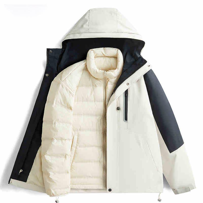 Camel HJCAMEL Women's 3-in-1 Autumn/Winter Windproof Waterproof Down Jacket