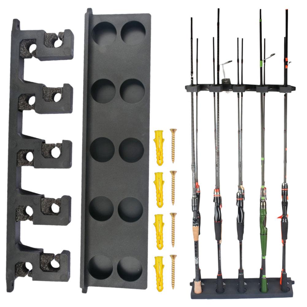 Fishing Rod Holder Seismic Moisture-proof 360 Degree Rotating Fishing Pole Multi-functional Bracket Wall Mount Modular Fishing