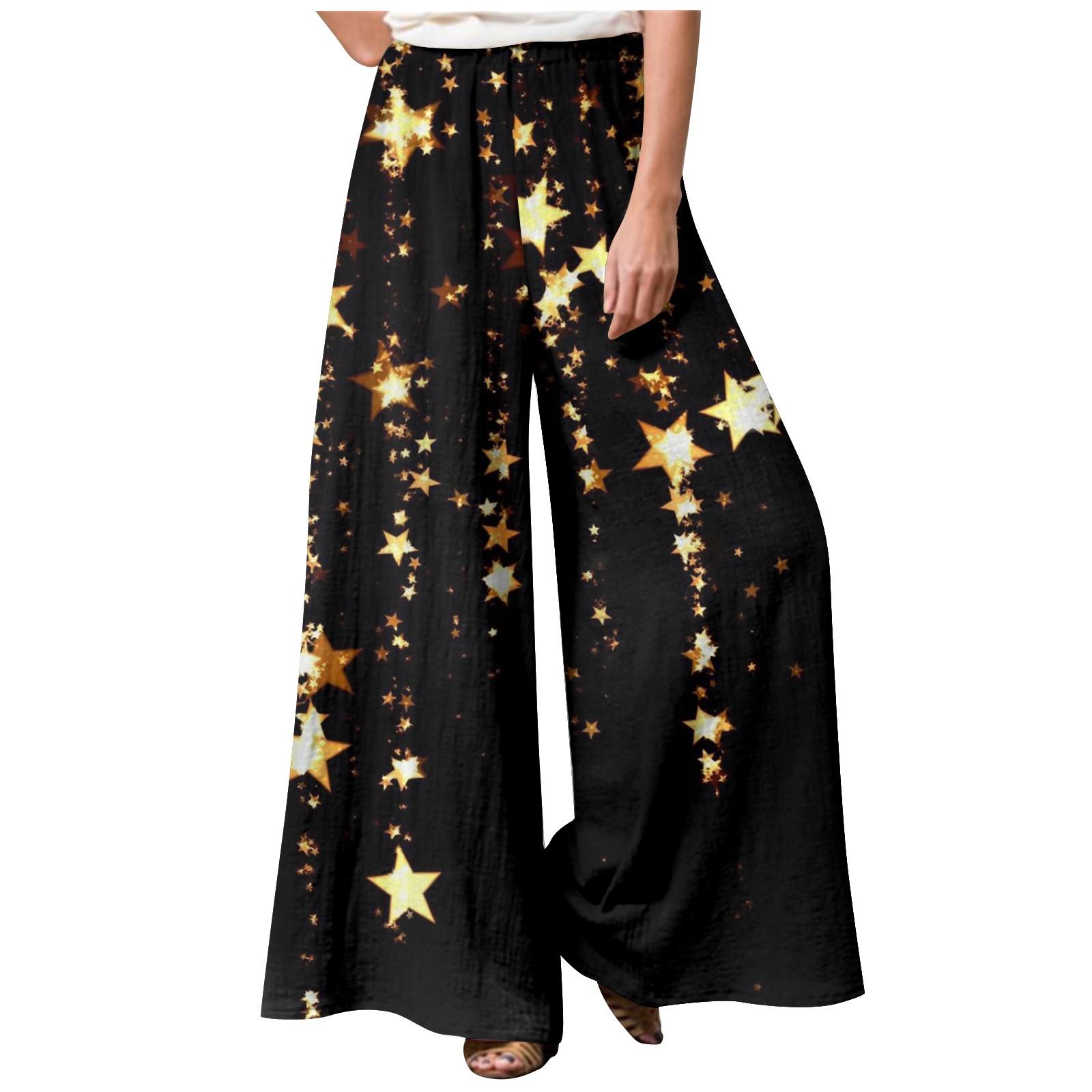 

Женские модные свободные повседневные повседневные брюки с эластичной резинкой на талии и широкими штанинами без карманов XXXXXL золотой