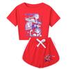 Kids Summer Sport T-Shirt And Shorts 2 Piece Outfit Tracksuit Set Short Sleeve Print Crop Tops With Clothing Set