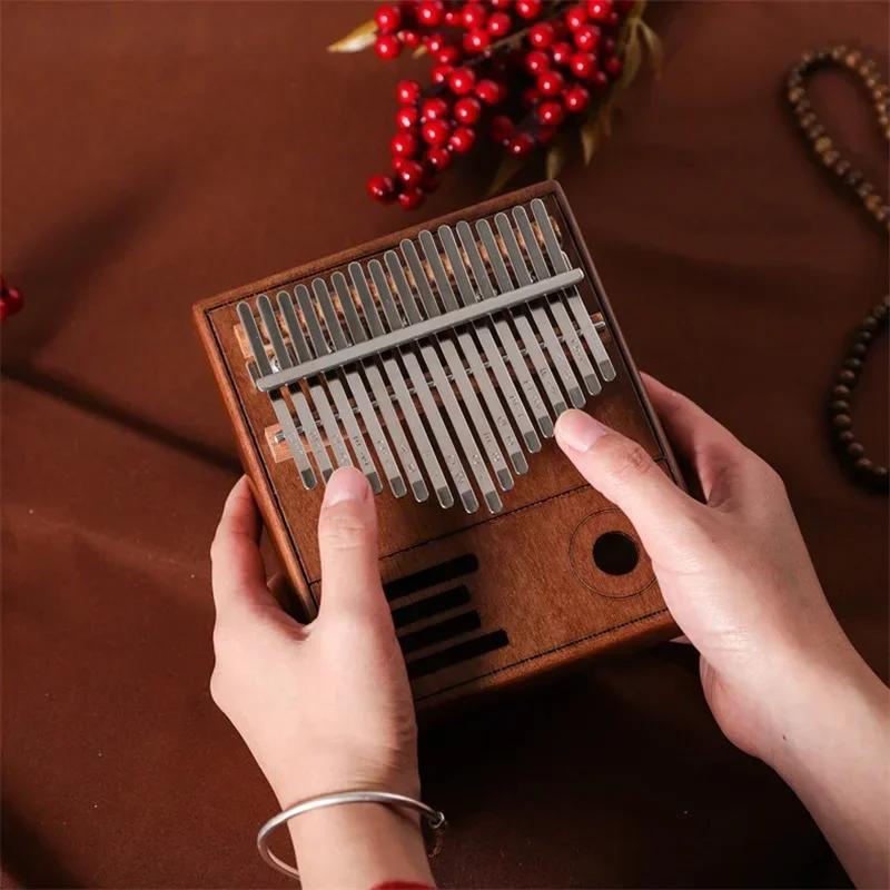 CLEARANCE SALE-17 Key Kalimba African Solid Mahogany Thumb Finger Piano Mbira Calimba Play With Guitar Wood Keyboard Instrument
