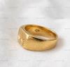 Gold Sun Signet Ring, Minimal Celestial Ring, Handmade Gold Ring, Boho Sun Jewelry, Unisex Statement Ring