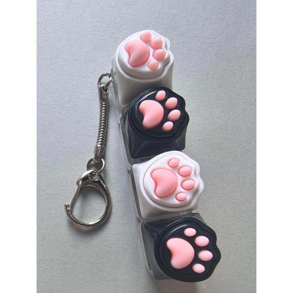 Mini Keyboard Button Fidget Keychain 1/4/9 Key Finger Squeeze Toy Anti-anxiety Stress Office Desk Decor Accessories