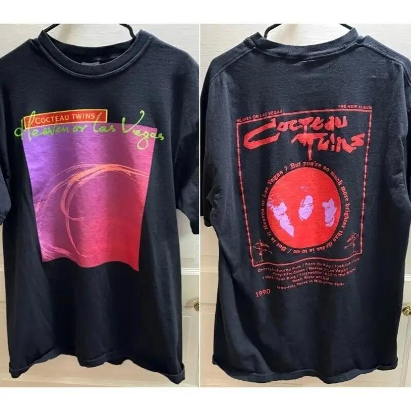 Klassische Nostalgie Cocteau Twins Vintage T-Shirts Herren Damen Baumwolle Kurzarm Locker Lässig Rundhals T-Shirt Street Harajuku Oberteile