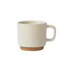 Wind Vertical Stripes White-Brown Splicing Ceramic Creative Water Cup Can Be Determined
