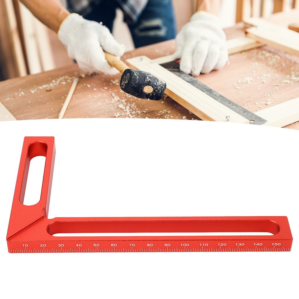 Carpenter L Shape Aluminum Alloy Height Msuring Scribing 90 Woodworking Right Angle Ruler