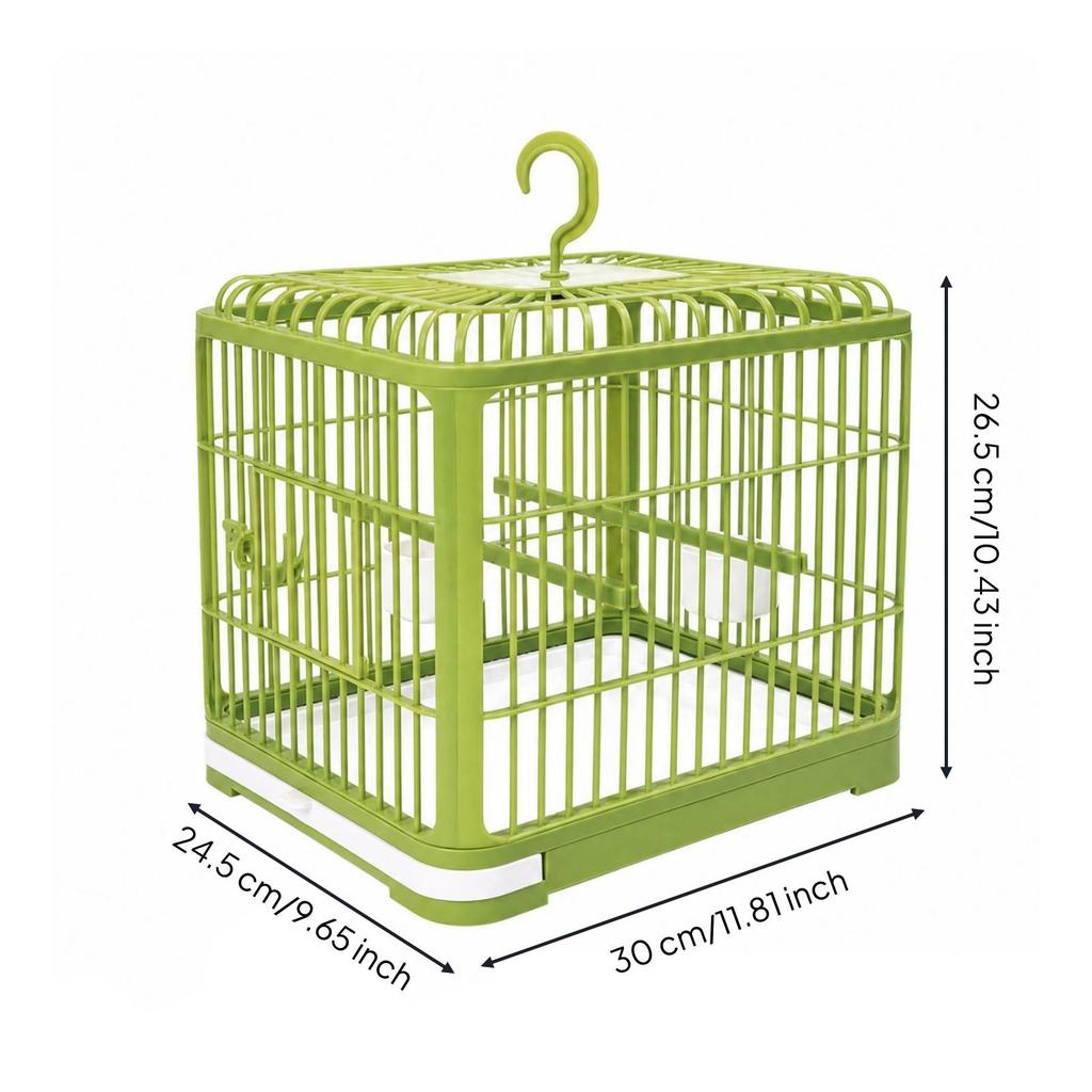 Acrylic Bird Cage with PET Sliding Door Simple to Clean for Home, Tabletop
