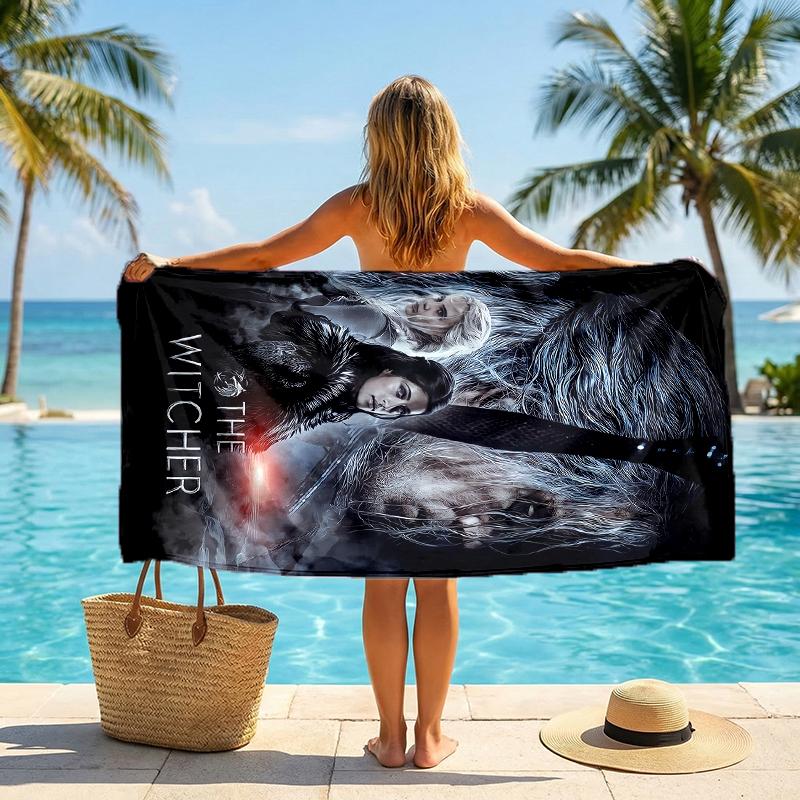 Witcher Fashion Beach Towel: Ideal for Summer Adventures Soft, absorbent and quick drying suitable for swimming and bathing