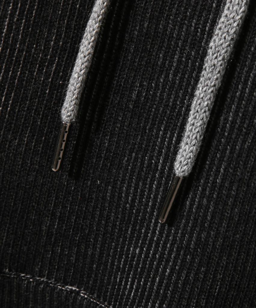 Dimiteulibeullaeg Vlad Type-A Two-Tone Long Sleeve Hoodie Knit_Black