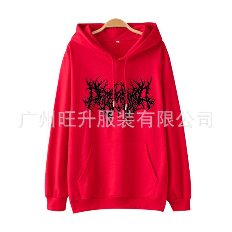 Gothic Oversized Hoodie Long-sleeved Sweatshirt Women's Beautiful Hip-hop Retro Velvet Top Women