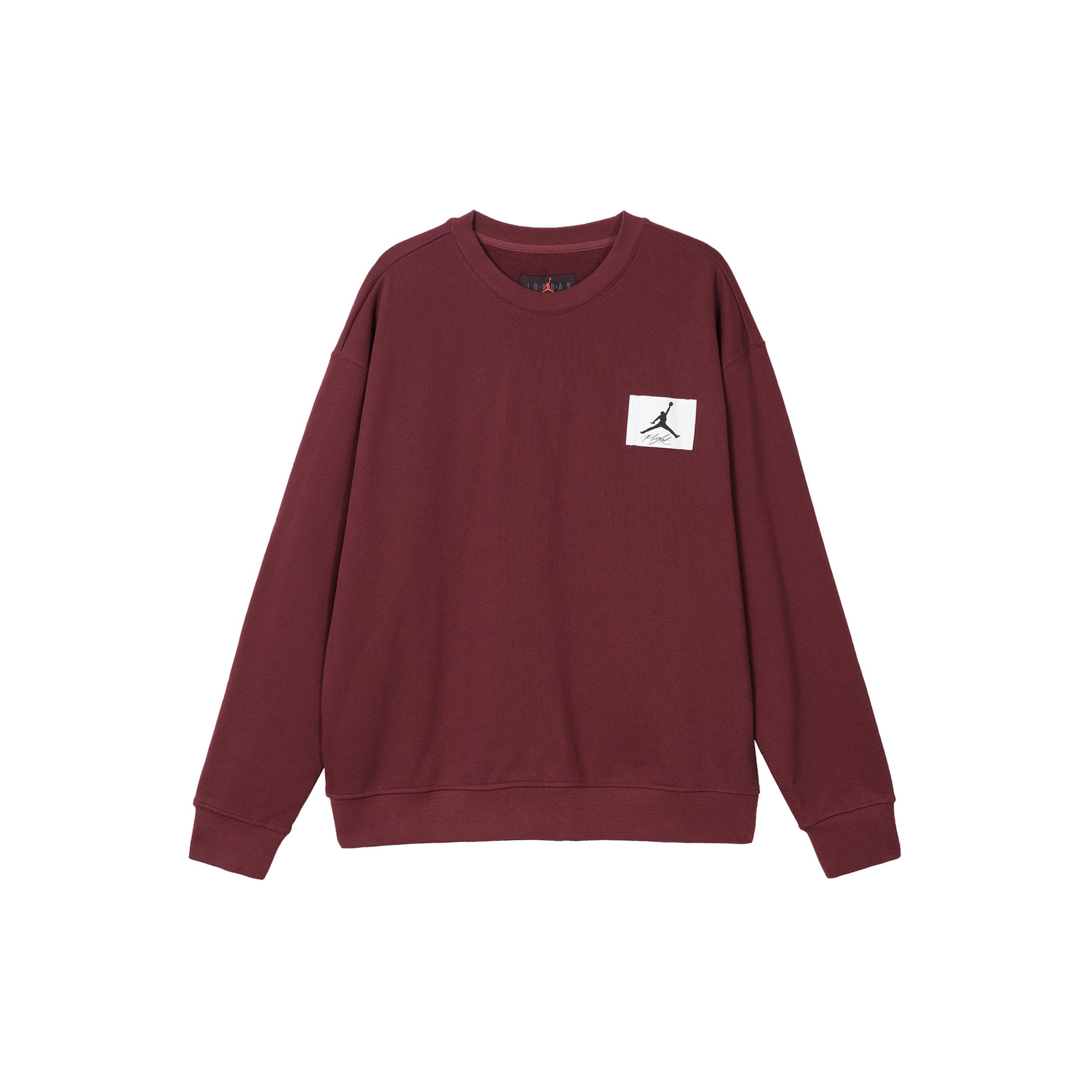 Jordan Sweatshirts Men s Cherrywood Red Crew Neck Moderate Regular FB3910-680 S
