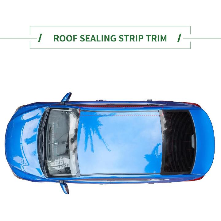 Motoforti Roof Sealing Strip, Weatherstrip Roof Trim Sunroof Seal, for Toyota Corolla 2009-2013, Rubber, Right Side, No.7555502110, Black, 1pc