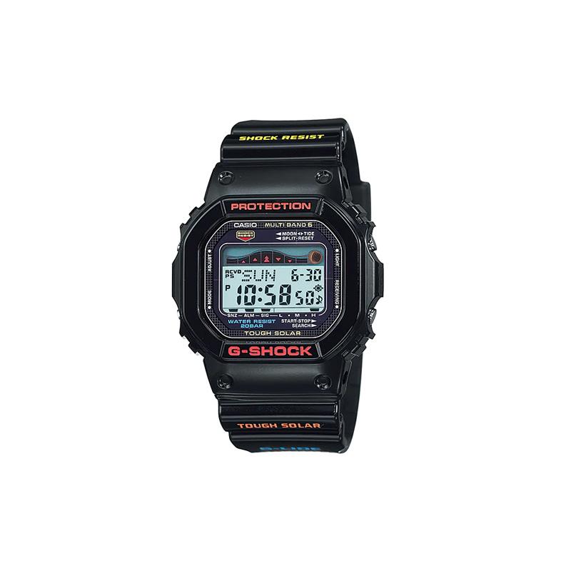 

Casio DIGITAL series-square, small square, small square watch, tide and moon phase six-station radio wave color contrast digital display, GWX-5600-1JF