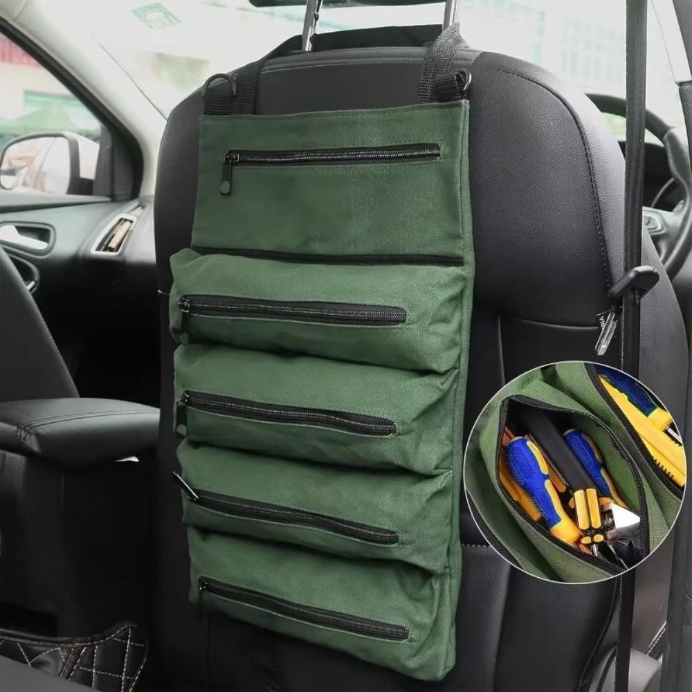 Durable Roll-Up Tool Bag Oxford Fabric Detachable Storage Bag Multi-Use Heavy-Duty Electrician Tool Kit Multi-Tool Organizer
