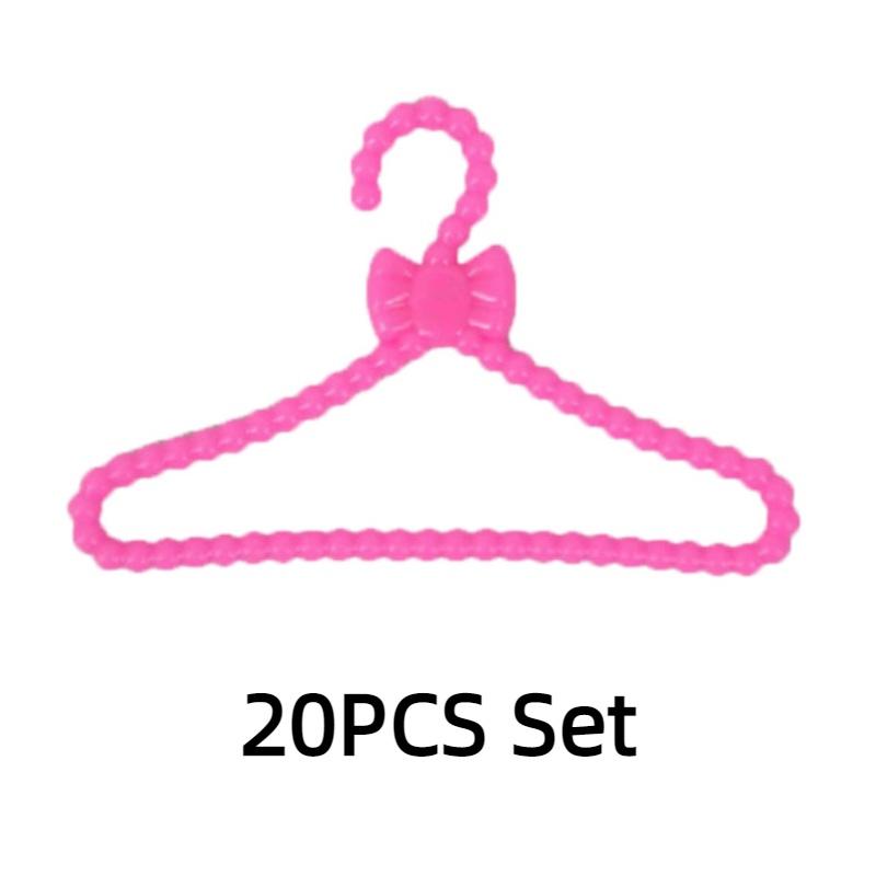 

30cm Pink Bow Clothes Hanger 6pcs Plastic Hangers Lightweight 23g 20PCS