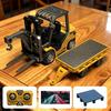 Uzaktan Kumandalı Forklift Oyuncak 1/64 Ölçekli Alaşım Forklift Kamyon Kaldırma Çatal Kancalı Küçük Çocuklar Şarj Edilebilir 2.4GHz RC Simülasyonlu İnşaat Aracı Oyuncak