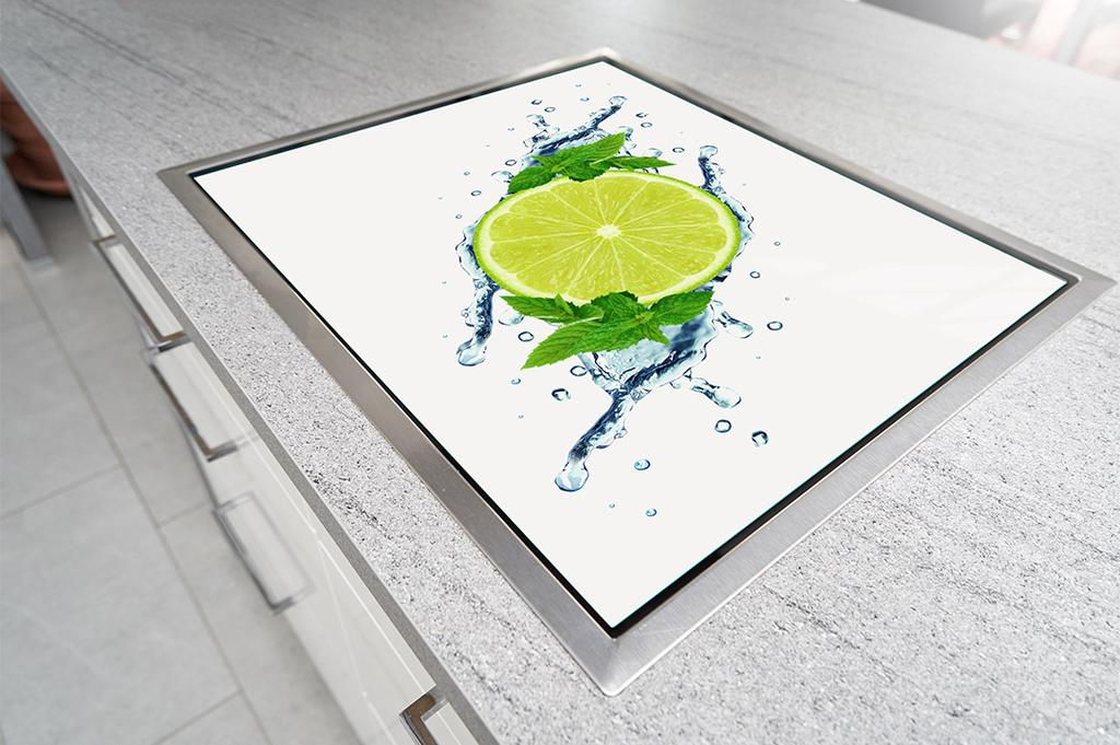GLAS-KOCHFELD-SCHUTZPLATTE 70x52 LIMETTENGrün