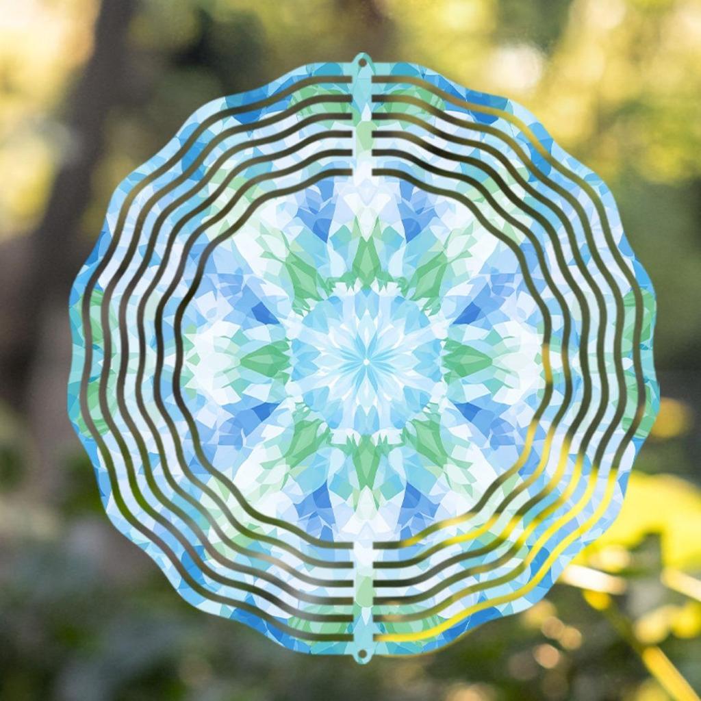 Outdoor Wind Chime Metal Kinetic Hanging Sculpture 2D Fantasy Theme Art Garden Decoration for Indoor and Outdoor Yard Collection Small Statue