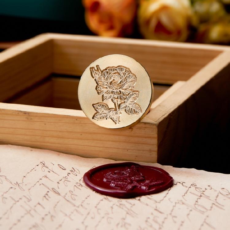 Castles Wax Seal Stamp Decorative Seal Plant Sealing Wax Stamp Brass Head for Wedding Scrapbooking Decoration
