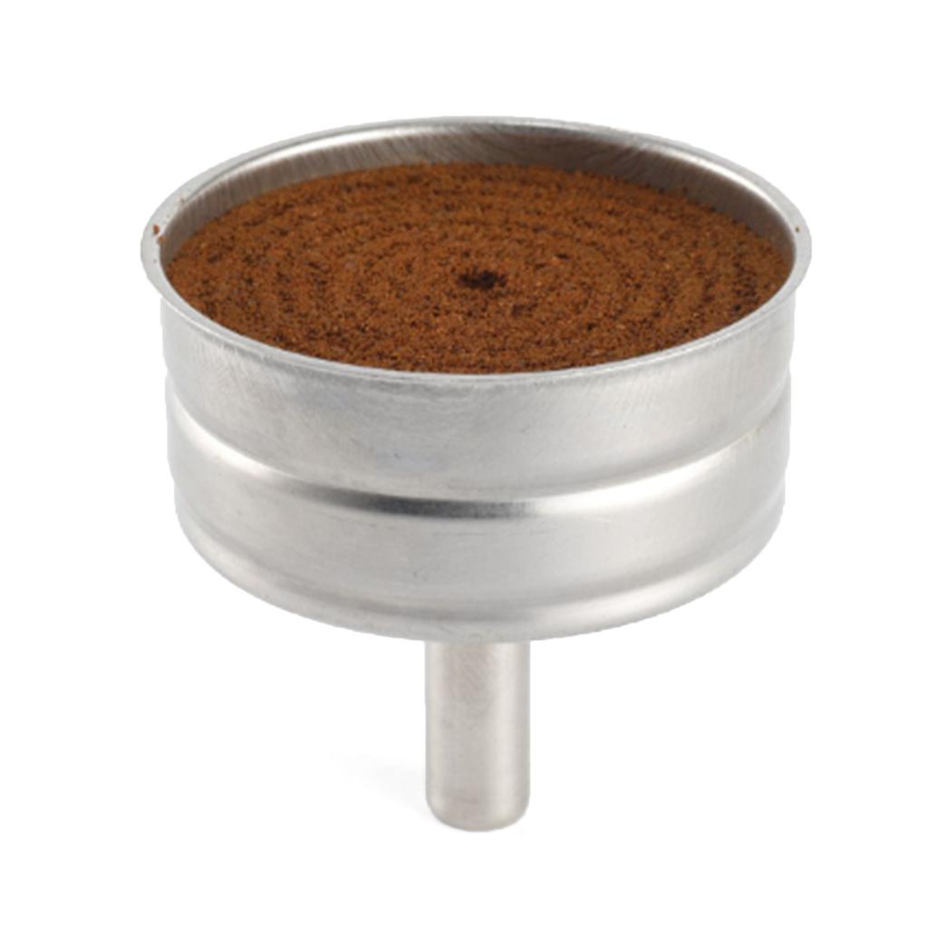 Convenient 6 Cup Moka Pot Funnel Durable Stainless Steel Replacement Funnel For Moka Pot Enhancing Coffee Flavor
