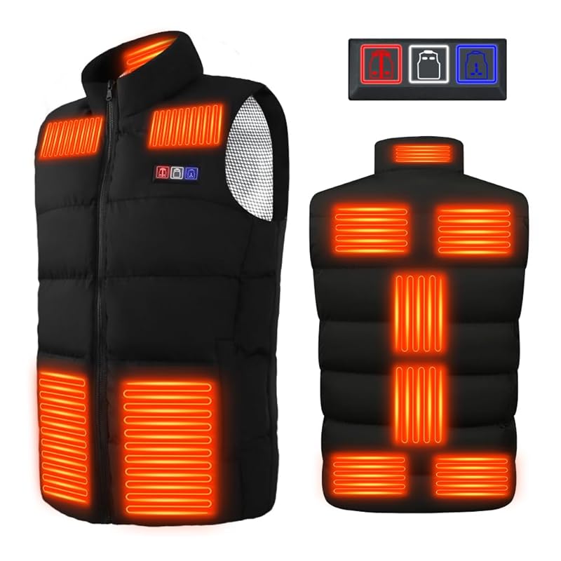 

[Yukimoto] electric heating vest heater vest Fever in 11 places on the front and back DC power supply USB power supply 3-stage temperature control