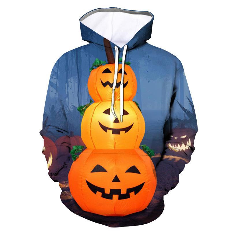 3D-gedruckte lustige Halloween-Hoodies für Herren Fledermaus-Kürbis-Grafik Pullover Lässige Kapuzen-Oversize-Tops Sweatshirts Lange Ärmel