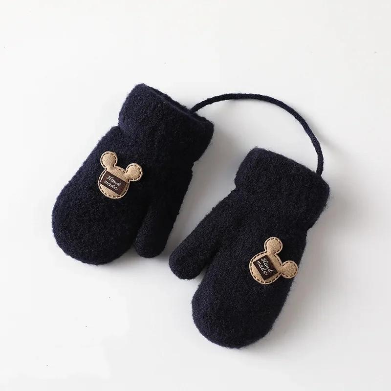 

Детские варежки для детей от 1 до 6 лет, зимние перчатки из мохера, плюшевые толстые перчатки для мальчиков и девочек M